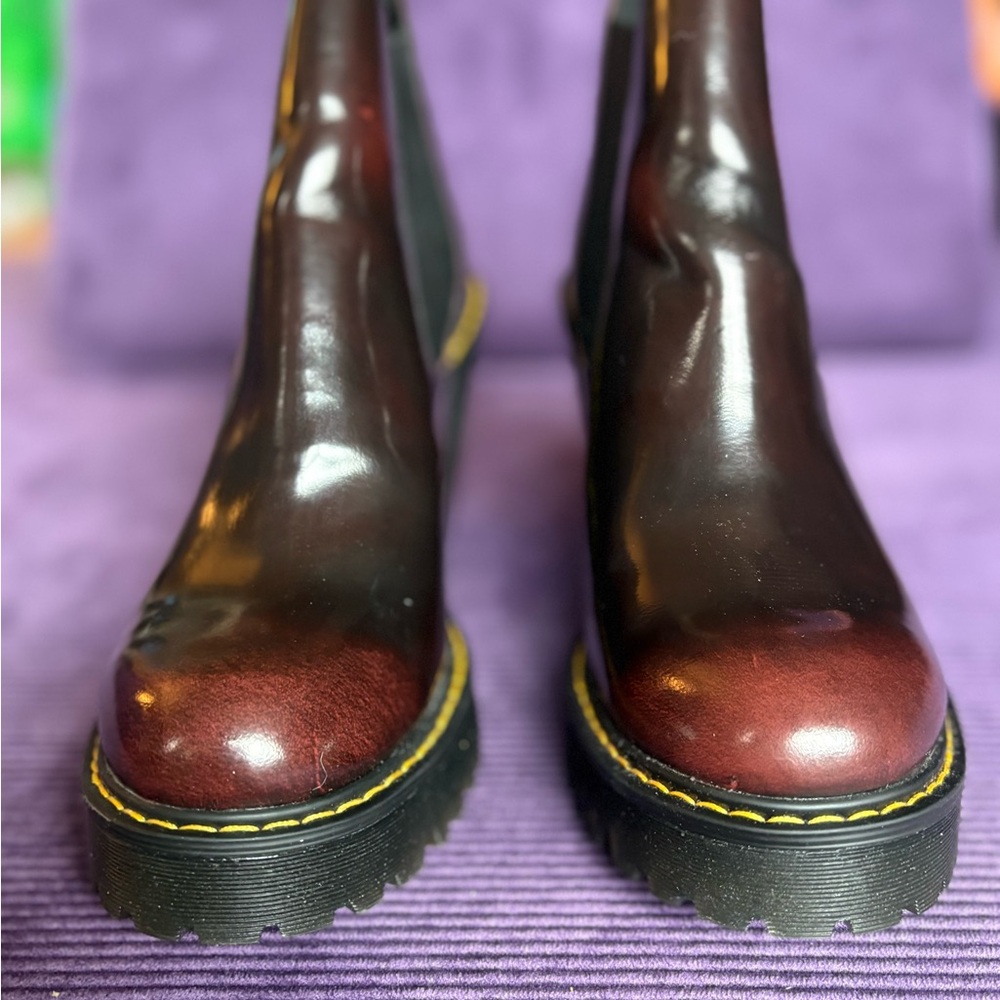 Dr. Martens Cherry Red Hurston Chelsea Boot - Picture 5 of 12